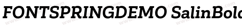FONTSPRINGDEMO SalinBoldIt字体转换